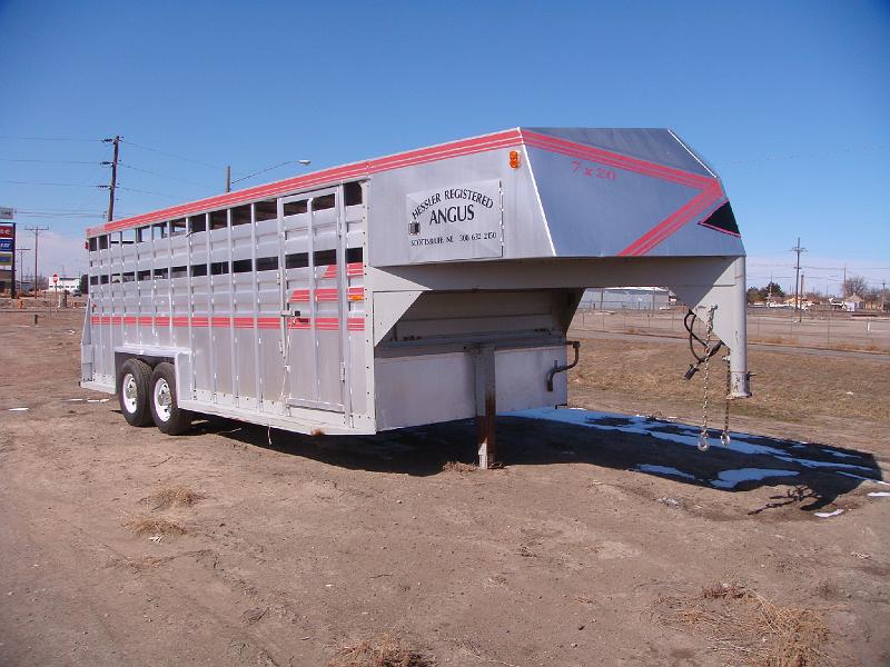 12-19 Gooseneck Stock Trailer 001.JPG - 1992 Hillsboro 7X20 Gooseneck Aluminum Stock Trailer